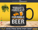 Cornhole Funny Forecast Bean Bag and Beer Svg Dxf Png