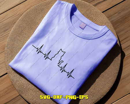 Cute Cat Heartbeat Svg Png Funny Lover Digital Cut Files