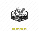 Deer Duck Fishing SVG Cut File for Cricut Silhouette