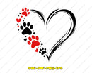 Dog Love SVG PNG Digital Art Cut File for Cricut