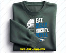 Eat Sleep Hockey Repeat SVG Cut File for Cricut Silhouette