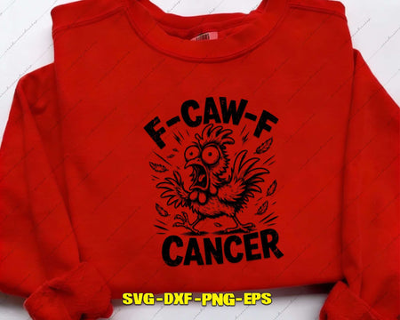 F-Caw-F Rooster Meme Funny Chicken Humor Joke SVG Cut File