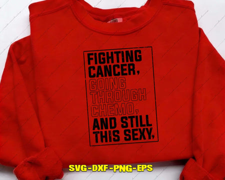 Fighting Cancer Going Through Chemo SVG Cut File