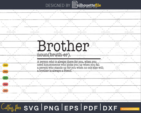 Funny Brother Definition Gift For Birthday Svg T-shirt