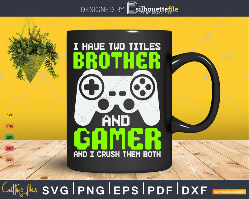 Funny Gamer Vintage Video Games Son Boys Teens Brother Svg