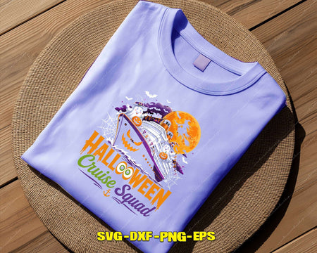 Halloween Cruise Squad Boo Ghosts Witch Horror Ship Svg