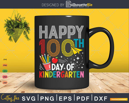 Happy 100th Day of School Teacher Shirt Design