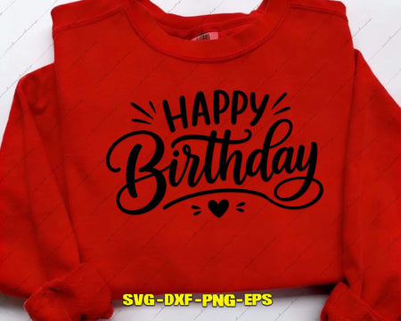 Happy Birthday SVG PNG Digital Art Cut File for Cricut