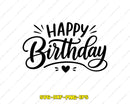 Happy Birthday SVG PNG Digital Art Cut File for Cricut