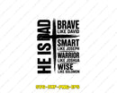He Is Dad SVG PNG Father’s Day Cut File for Cricut