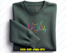 Heartbeat Cat Lover Animal Funny Cute Svg Png Digital Cut