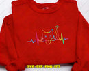 Heartbeat Cat Lover Animal Funny Cute Svg Png Digital Cut