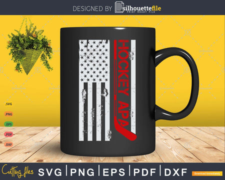 Hockey Apa Gift American Flag