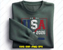 Hockey USA Retro 1980 2026 Vintage Svg Png Cut Files