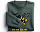 Hornet Bee Mascot SVG Cut File for Cricut Silhouette