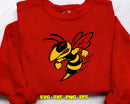 Hornet Bee Mascot SVG Cut File for Cricut Silhouette