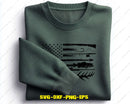 Hunting Fishing Shirt USA Flag SVG Cut File for Cricut