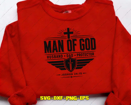 Husband Dad Protector PNG Joshua 2415 SVG Cut File