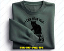 I Can Hear You But Not Listening Funny Cat Svg Png Digital