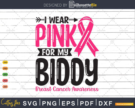 I wear Pink for my Biddy Grandma Svg T-shirt Design