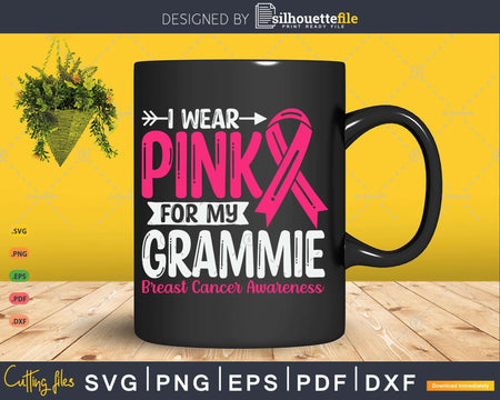 I wear Pink for my Grammie Svg & Png
