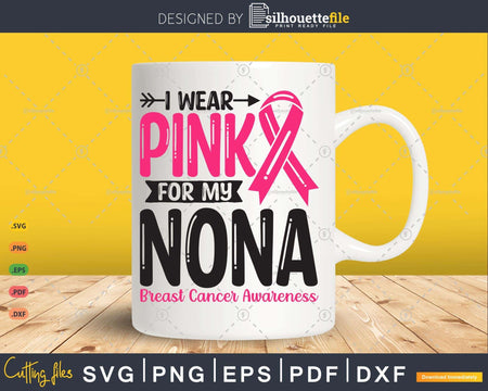 I wear Pink for my Nona Grandma Svg T-shirt Design