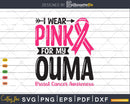 I wear Pink for my Ouma Grandma Svg T-shirt Design