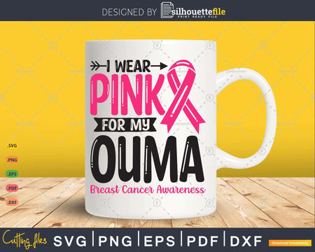 I wear Pink for my Ouma Grandma Svg T-shirt Design