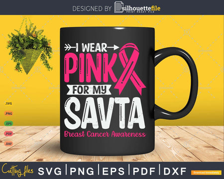 I wear Pink for my Savta Grandma Svg & Png