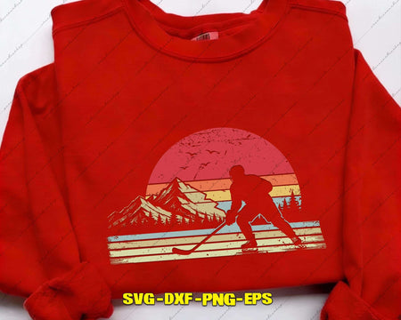 Ice Hockey Shirt. Retro Style for Player SVG Cut FIles