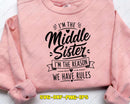 I’m The Middle Sister I Am Reason We Have Rules SVG Cut File
