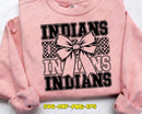 Indians Mascot School Spirit Pearl Bow Design SVG PNG