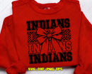 Indians Mascot School Spirit Pearl Bow Design SVG PNG