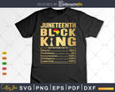 Juneteenth Men Black King Nutritional Facts Freedom Day