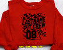 Lastname Racing Pit Crew SVG Cut File for Cricut Silhouette