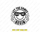 Let the Games Begin Smiley Face SVG Png Digital Cut File