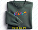 Love Cats Colorful Watercolor Svg Png Digital Cut Files