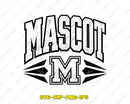 Mascot Word Art Varsity Design SVG Cut File