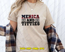 Merica And Titties SVG Cut File & Sublimation Graphic