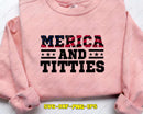 Merica And Titties SVG Cut File & Sublimation Graphic
