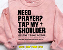 Need Prayer Tap My Shoulder SVG Cut File for Cricut