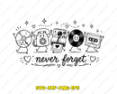 Never Forget Floppy Disk SVG Cut Files For Cricut