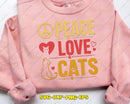 Peace Love Cats Funny Cat Lover Svg Png Digital Cut Files