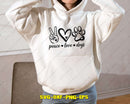 Peace Love Dogs Puppy Paw SVG PNG Digital Cut Files