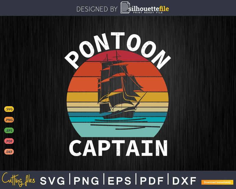 Pontoon Captain Shirt Vintage Gift Boat