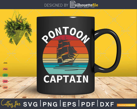 Pontoon Captain Shirt Vintage Gift Boat