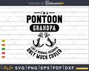 Pontoon Grandpa Captain Retro Funny Boating Fathers Day