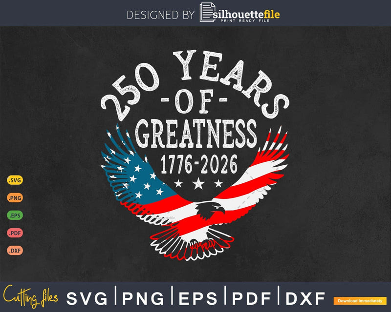 Proud American Eagle - 1776-2026 250th Anniversary USA Svg