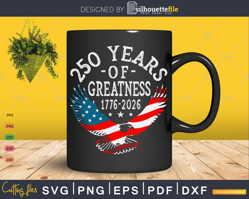 Proud American Eagle - 1776-2026 250th Anniversary USA Svg