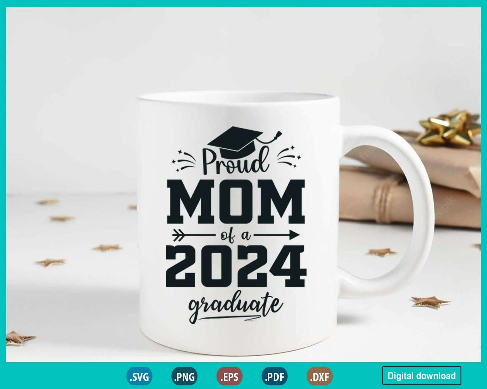 Proud Mom Class of 2024 Senior Graduate Fathers day 24 Grad Svg ...